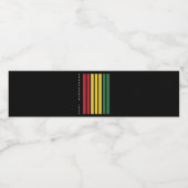 Afro-Amerikaanse zwarte geschiedenis 1865 Waterfles Etiket (Enkel label)