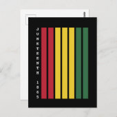 Afro-Amerikaanse zwarte geschiedenis Juneteenth 18 Briefkaart (Voorkant / Achterkant)