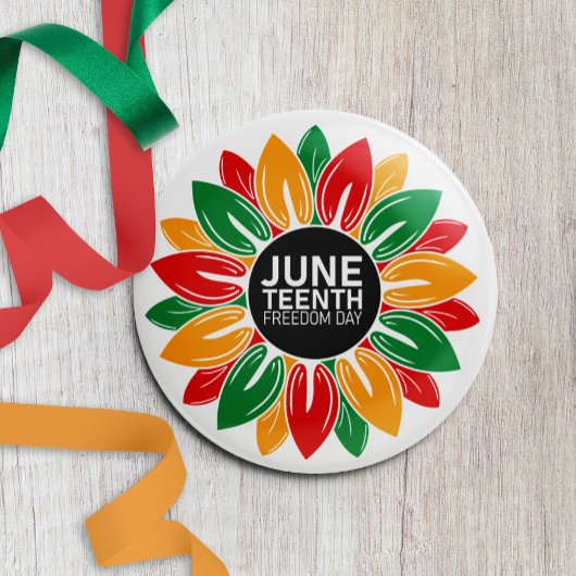Afro-Amerikaanse zwarte geschiedenis Juneteenth zo Ronde Button 6,0 Cm