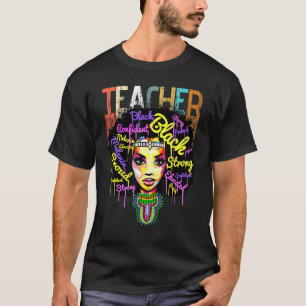 Afro-Amerikaanse zwarte geschiedenis leraar vrouwe T-shirt