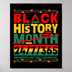 Afro-Amerikaanse zwarte geschiedenis maand 24 7 37 Poster