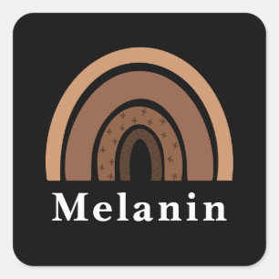 Afro-Amerikaanse zwarte geschiedenismaand Melanine Vierkante Sticker