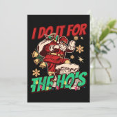 Afro-Amerikaanse zwarte kerstman grappig Feestdagenkaart (Staand voorkant)