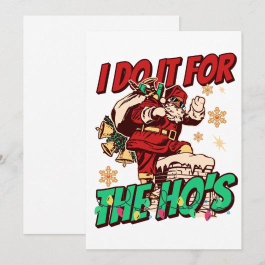 Afro-Amerikaanse zwarte kerstman grappig Feestdagenkaart (Voorkant / Achterkant)