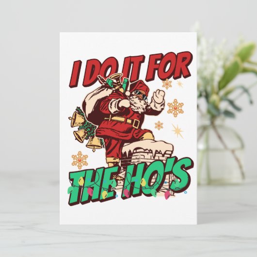 Afro-Amerikaanse zwarte kerstman grappig Feestdagenkaart (Staand voorkant)