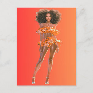 Afro-Amerikaanse Zwarte Koningin Melanin Sista Win Feestdagenkaart
