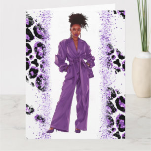 Afro-Amerikaanse Zwarte Koningin Melanin Sista Win Kaart