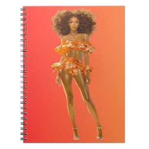 Afro-Amerikaanse Zwarte Koningin Melanin Sista Win Notitieboek