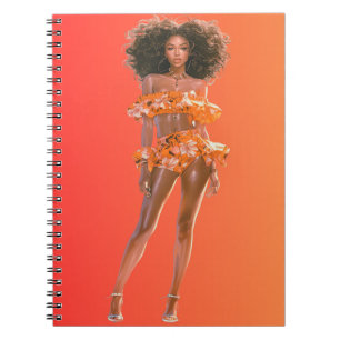 Afro-Amerikaanse Zwarte Koningin Melanin Sista Win Notitieboek