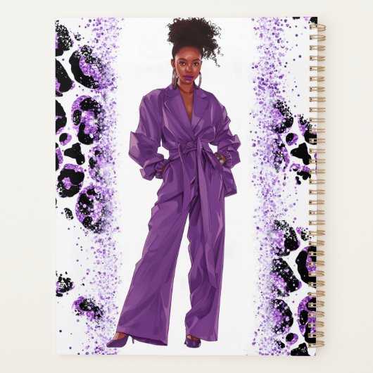 Afro-Amerikaanse Zwarte Koningin Melanin Sista Win Planner (Achterkant)