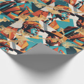 Afro-Amerikaanse zwarte Mannen Cadeaupapier (Hoek)