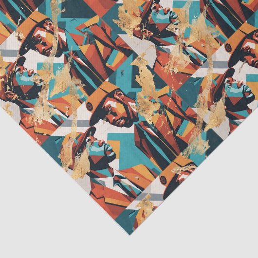 Afro-Amerikaanse zwarte Mannen Tissuepapier (Detail)