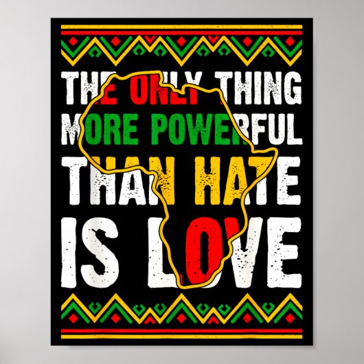 Afro-Amerikaanse zwarte trots afro-liefde groter d Poster (Voorkant)