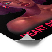 Afro-Amerikaanse zwarte vrouw hartziekte WA Poster (Hoek)