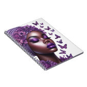 Afro-Amerikaanse zwarte vrouw melanine sista boter Notitieboek (Rechterzijde)