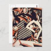 Afro-Amerikanen 1920 - Tekenen in twee kleuren Briefkaart (Voorkant / Achterkant)