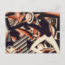 Afro-Amerikanen 1920 - Tekenen in twee kleuren Briefkaart