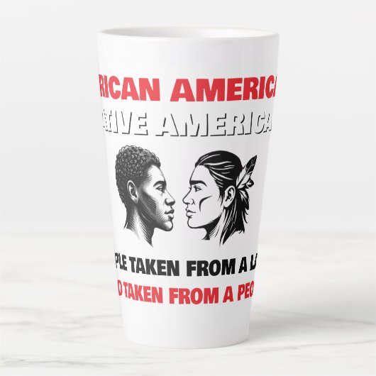 Afro-Amerikanen en Native Americans Latte Mok (Voorkant)
