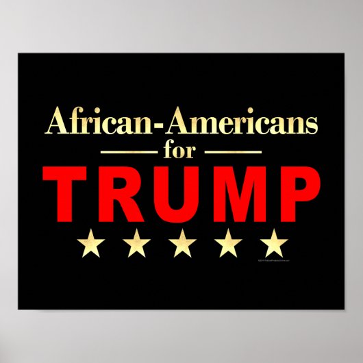 Afro-Amerikanen voor Donald Trump 2024 Poster (Voorkant)