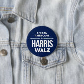 Afro-Amerikanen voor Harris Walz Ronde Button 7,6 Cm (In situ)