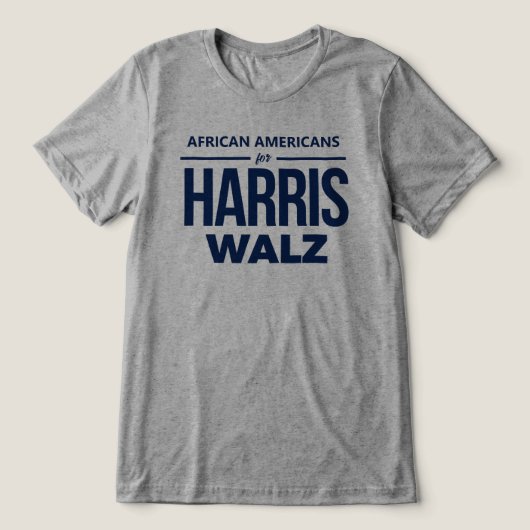 Afro-Amerikanen voor Harris Walz Tri-Blend Shirt (Design voorkant)