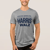 Afro-Amerikanen voor Harris Walz Tri-Blend Shirt (Voorkant)