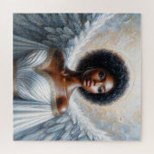 Afro Angel Black Woman With Halo Legpuzzel (Horizontaal)