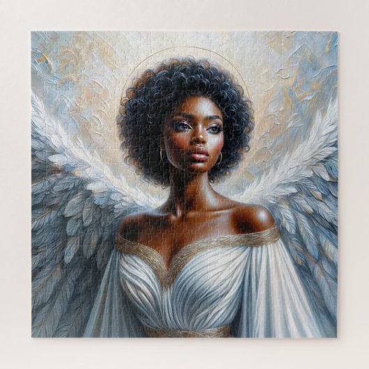 Afro Angel Black Woman With Halo Legpuzzel (Verticaal)