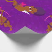 Afro Angel Zwarte Cupido Afrikaanse Cherub valenti Cadeaupapier (Hoek)