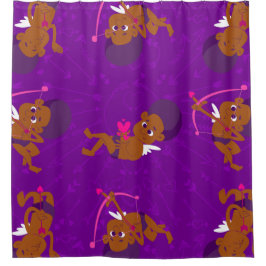 Afro Angel Zwarte Cupido Afrikaanse Cherub valenti Douchegordijn