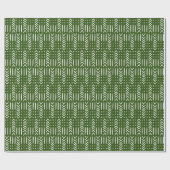 Afro Arrow Mud Cloth Design Green Cadeaupapier (Vlak)