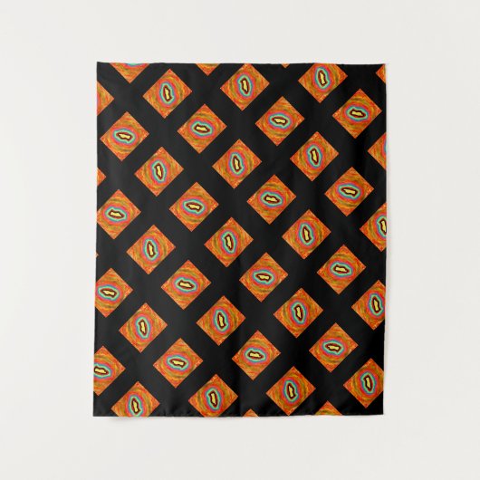 AFRO ART ABORIGINAL TYPE DESIGN WANDKLEED (Voorkant)