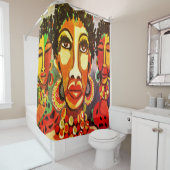 Afro Art Shower-gordijn Douchegordijn (In situ)