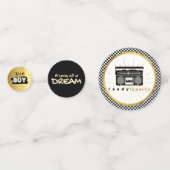 Afro Baby Boy 90's Hip Hop Retro Baby shower Confetti (Voorkanten)