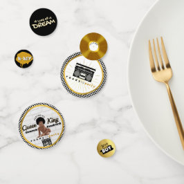 Afro Baby Boy 90's Hip Hop Retro Baby shower Confetti