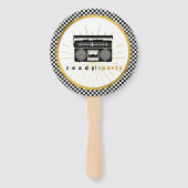 Afro Baby Boy 90's Hip Hop Retro Baby shower Handwaaier (Voorkant)