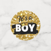 Afro Baby Boy 90's Hop Retro Baby shower Foto Confetti (Kleine voorkant)