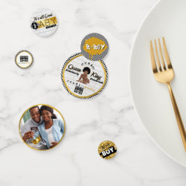 Afro Baby Boy 90's Hop Retro Baby shower Foto Confetti