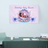 Afro Baby Girl in Seashell Pastel Baby shower Spandoek (Beurs)