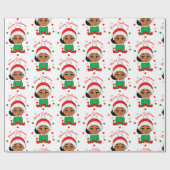 Afro Baby Girl Puffs Cadeaupapier (Vlak)