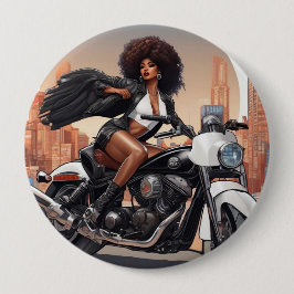 Afro badge ronde button 4,0 cm
