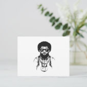 Afro Barber Briefkaart (Staand voorkant)