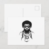 Afro Barber Briefkaart (Voorkant / Achterkant)