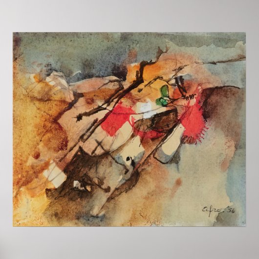 Afro Basaldella  compositie 1956 Poster (Voorkant)