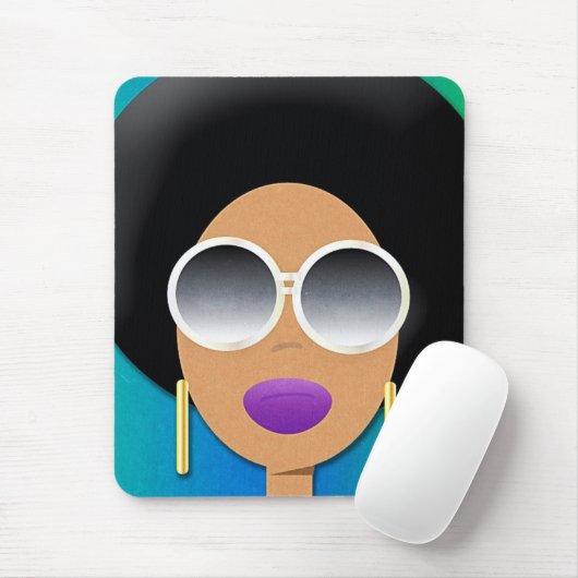 Afro Beauty Mousepad Muismat (Met muis)