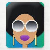 Afro Beauty Mousepad Muismat (Voorkant)