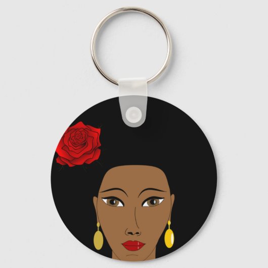 Afro Beauty Sleutelhanger (Voorkant)