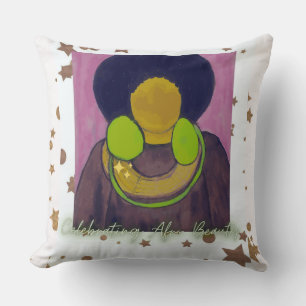Afro Beauty vieren Kussen