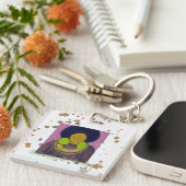 Afro Beauty vieren Sleutelhanger (Voorkant Rechts)