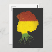 Afro Black Girl African American Roots Diva Briefkaart (Voorkant / Achterkant)